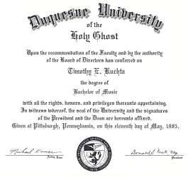 Duquesne Diploma